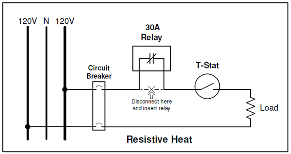 relay installation on resistive heat figure 1