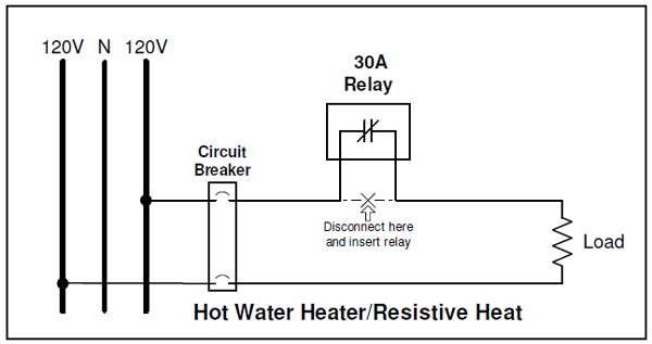 relay installation on water heater figure 1
